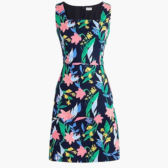 J. Crew Factory Dresses & Skirts - NEW- J Crew Factory- Floral SquareNeck Dress- 0